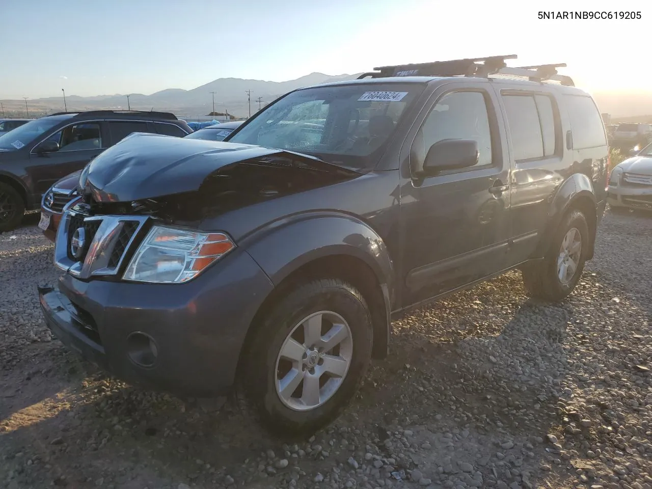 2012 Nissan Pathfinder S VIN: 5N1AR1NB9CC619205 Lot: 76040624