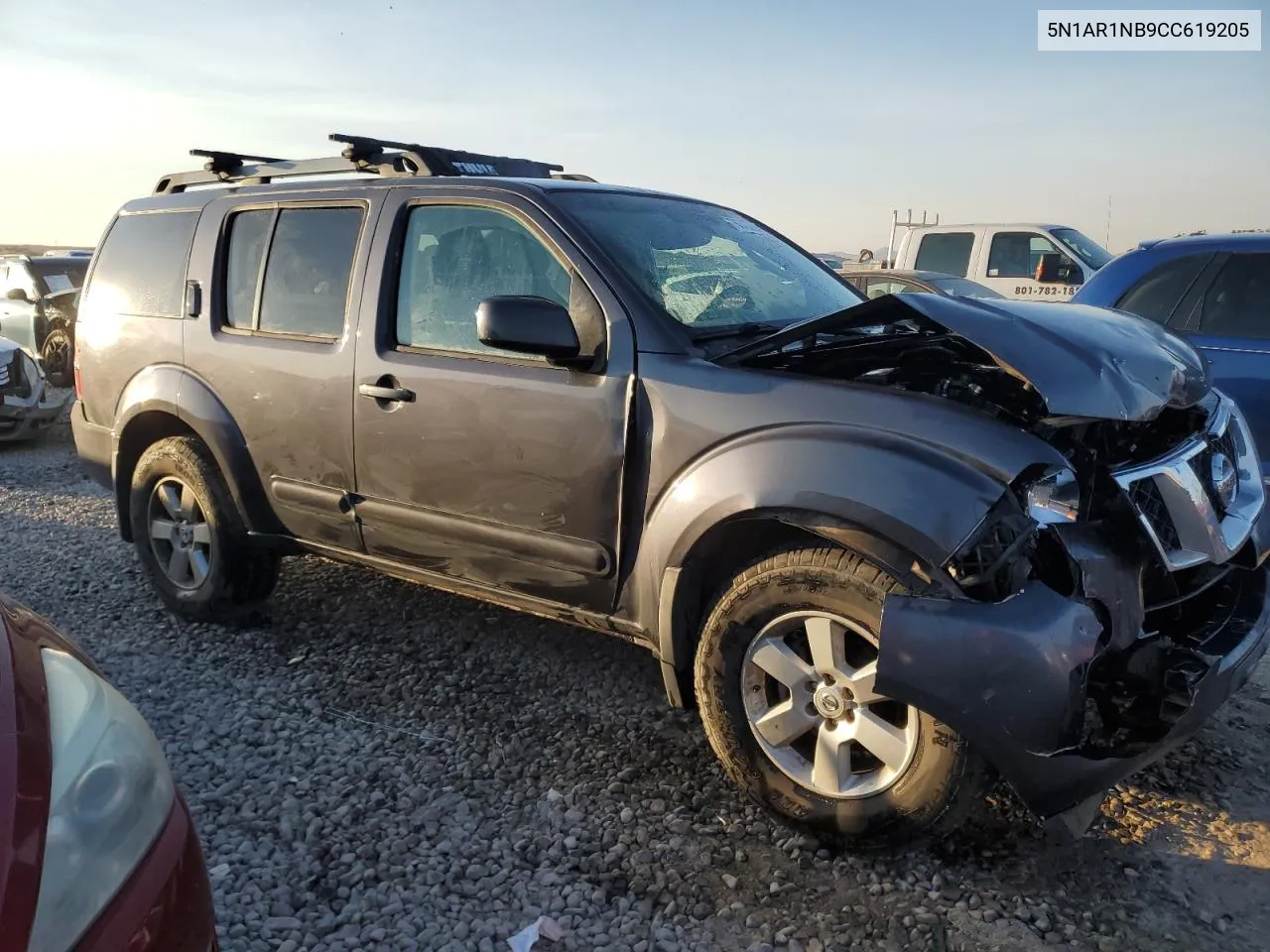 2012 Nissan Pathfinder S VIN: 5N1AR1NB9CC619205 Lot: 76040624