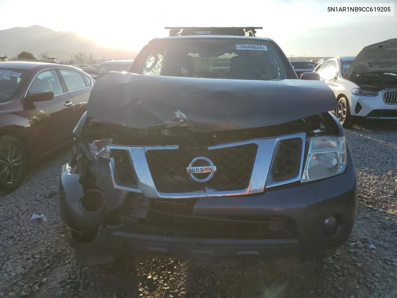 2012 Nissan Pathfinder S VIN: 5N1AR1NB9CC619205 Lot: 76040624