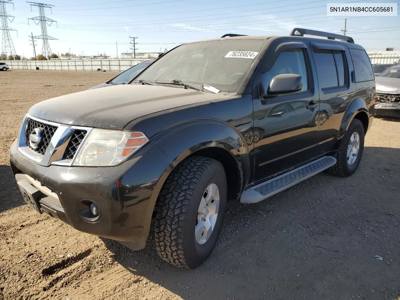 2012 Nissan Pathfinder S VIN: 5N1AR1NB4CC605681 Lot: 76235824