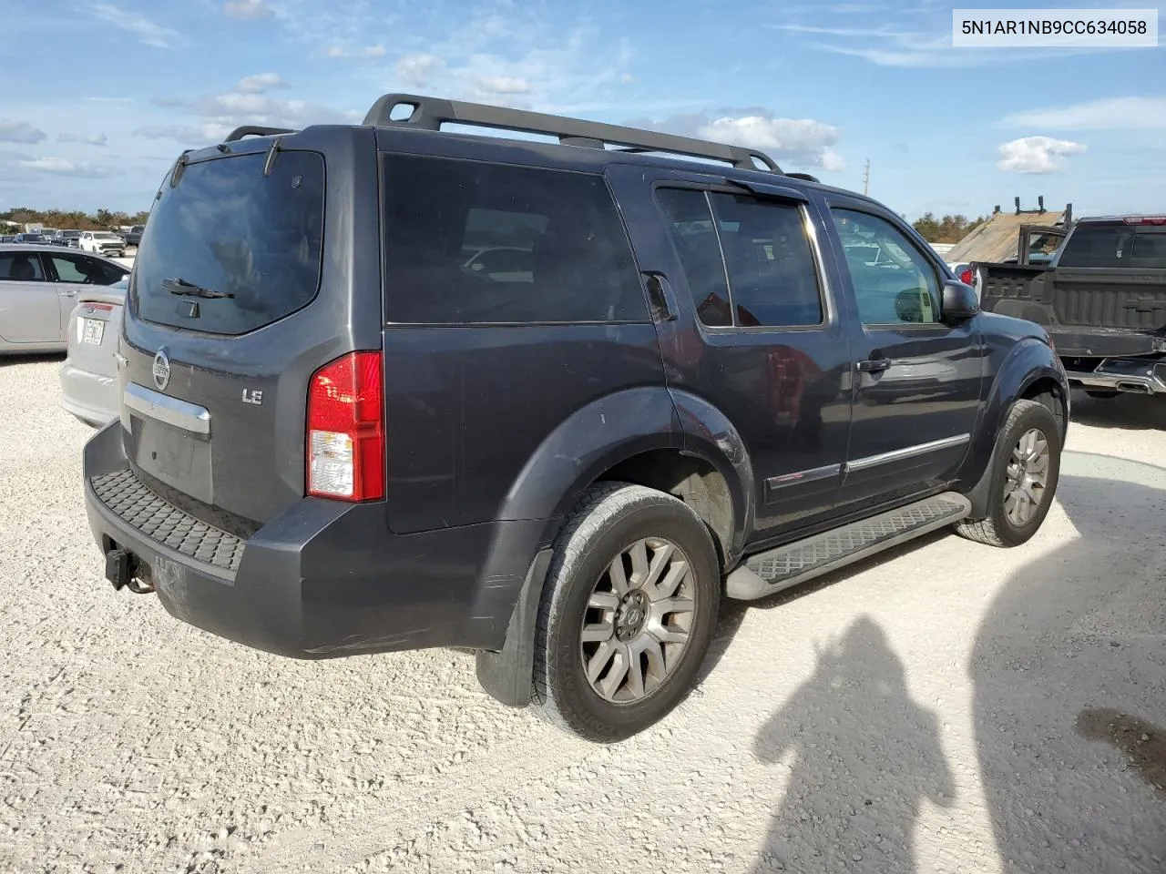 2012 Nissan Pathfinder S VIN: 5N1AR1NB9CC634058 Lot: 76555484