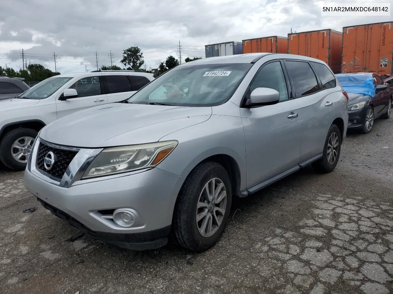 2013 Nissan Pathfinder S VIN: 5N1AR2MMXDC648142 Lot: 61942724