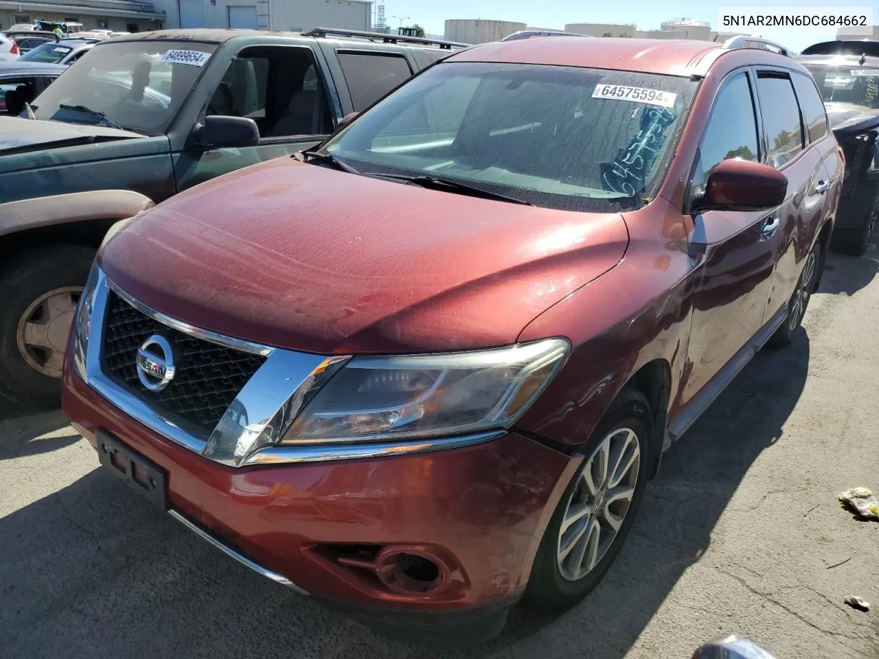 2013 Nissan Pathfinder S VIN: 5N1AR2MN6DC684662 Lot: 64575594