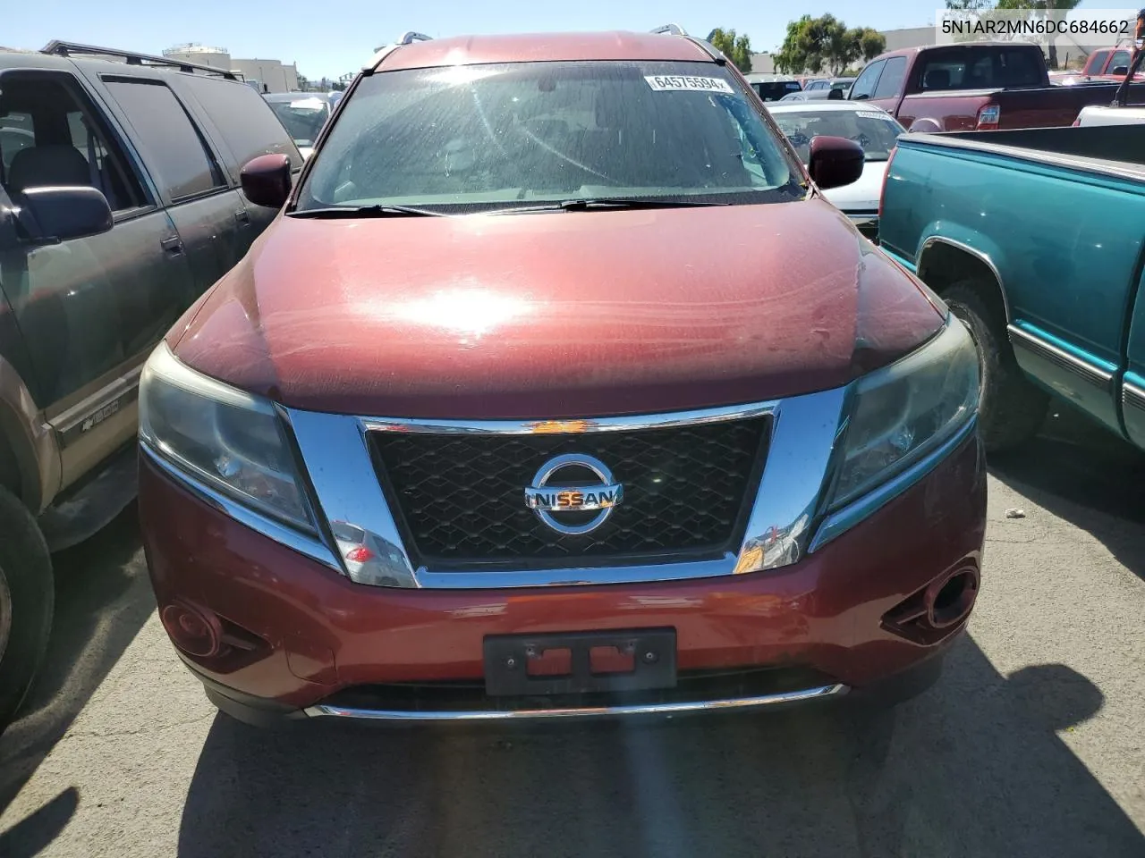 2013 Nissan Pathfinder S VIN: 5N1AR2MN6DC684662 Lot: 64575594