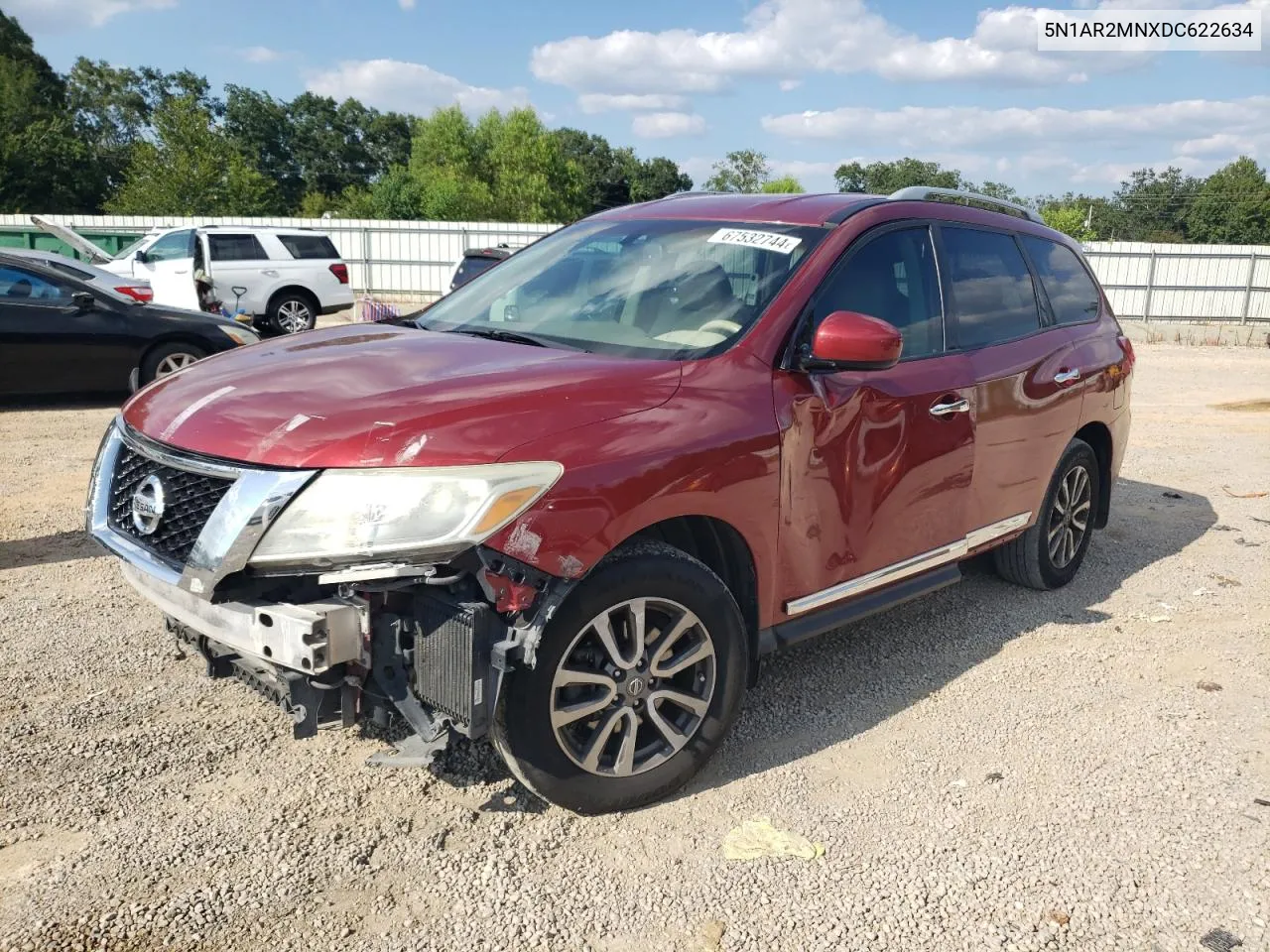 2013 Nissan Pathfinder S VIN: 5N1AR2MNXDC622634 Lot: 67532744