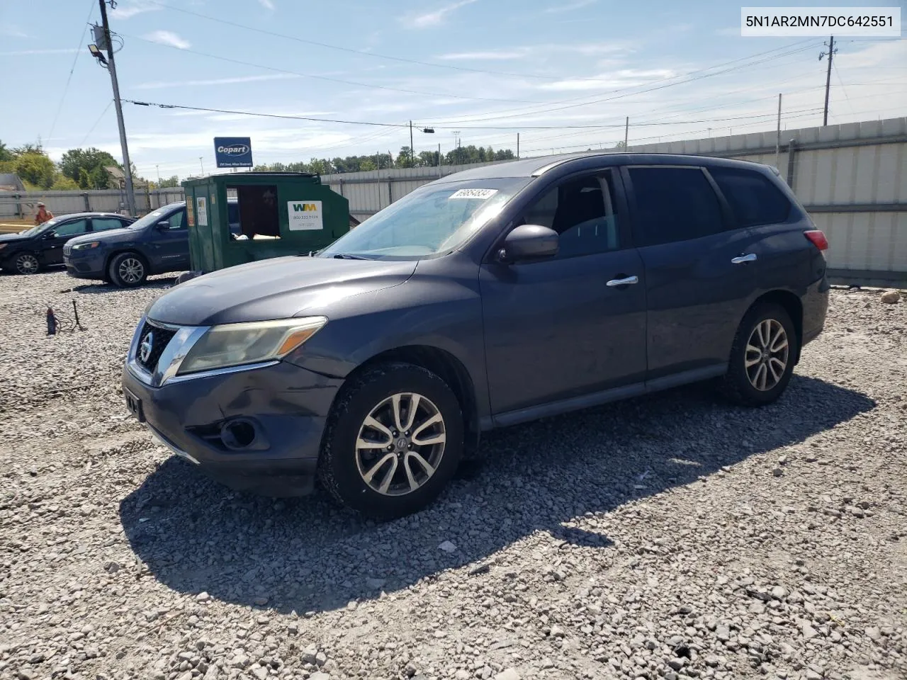 2013 Nissan Pathfinder S VIN: 5N1AR2MN7DC642551 Lot: 69854834