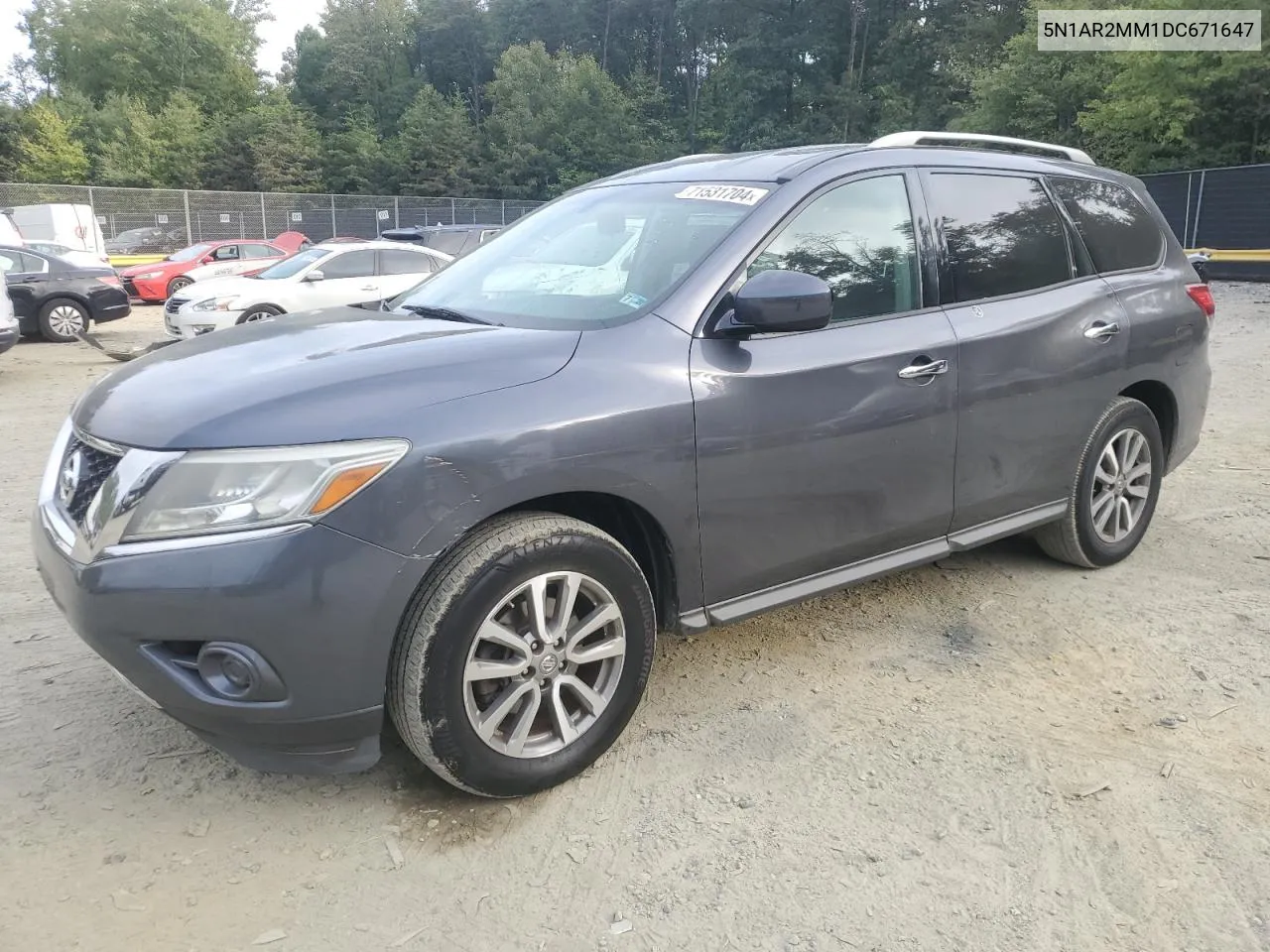 2013 Nissan Pathfinder S VIN: 5N1AR2MM1DC671647 Lot: 71531704