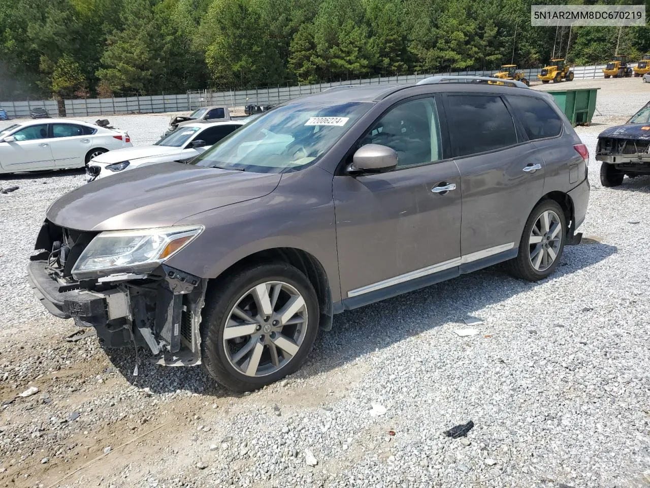 2013 Nissan Pathfinder S VIN: 5N1AR2MM8DC670219 Lot: 72006224