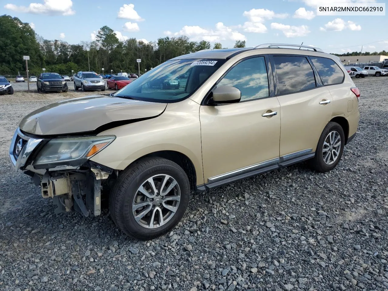 2013 Nissan Pathfinder S VIN: 5N1AR2MNXDC662910 Lot: 72059294