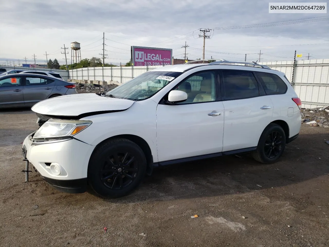 2013 Nissan Pathfinder S VIN: 5N1AR2MM2DC647289 Lot: 72517464