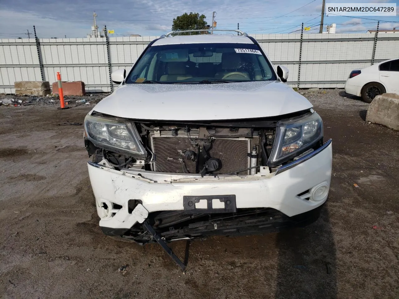 2013 Nissan Pathfinder S VIN: 5N1AR2MM2DC647289 Lot: 72517464