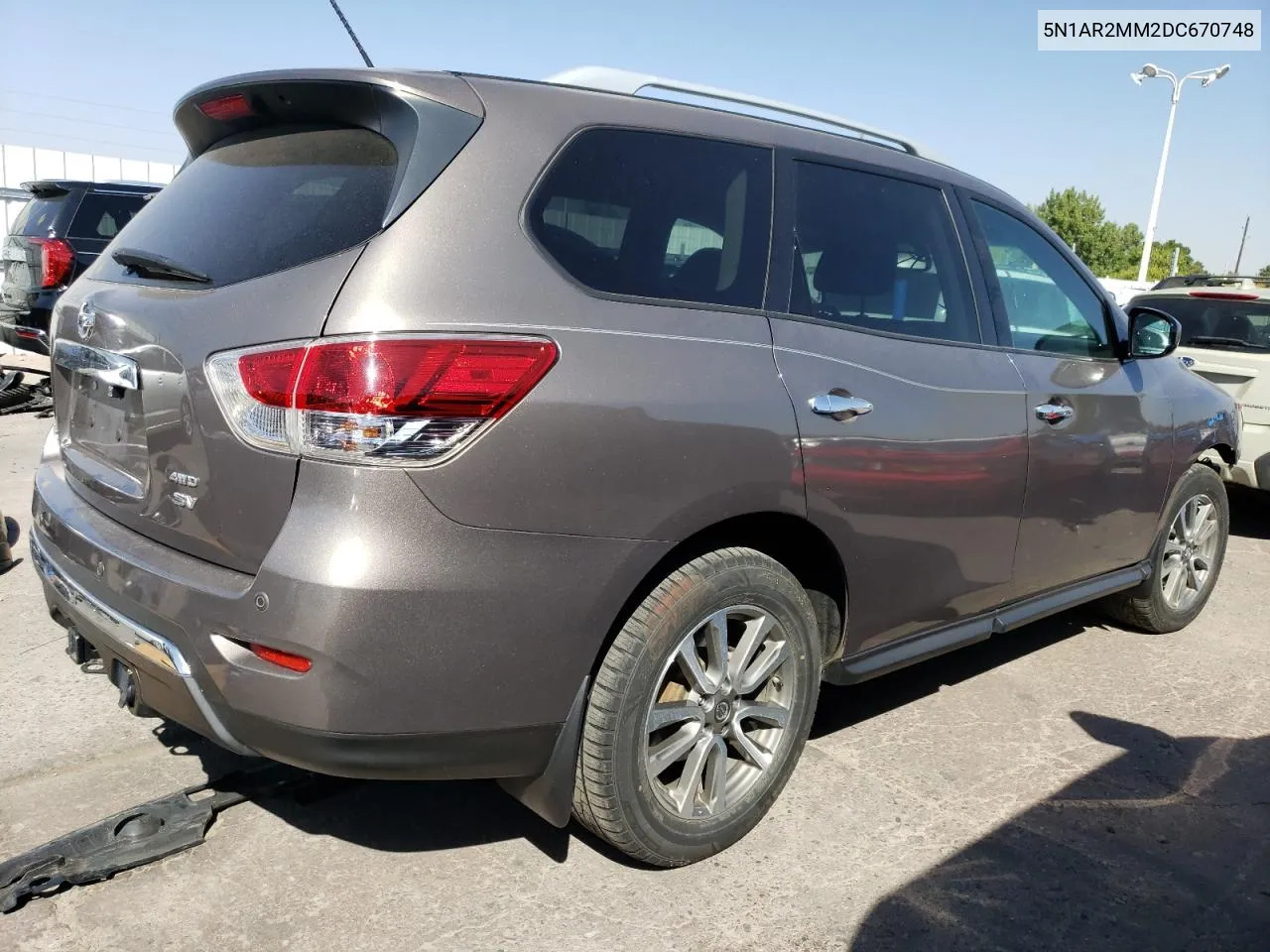 2013 Nissan Pathfinder S VIN: 5N1AR2MM2DC670748 Lot: 73755474