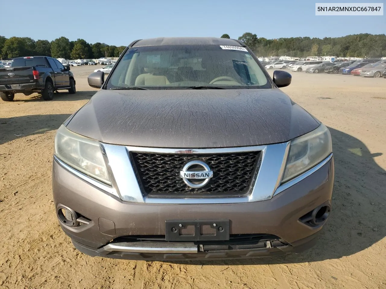 2013 Nissan Pathfinder S VIN: 5N1AR2MNXDC667847 Lot: 74890994