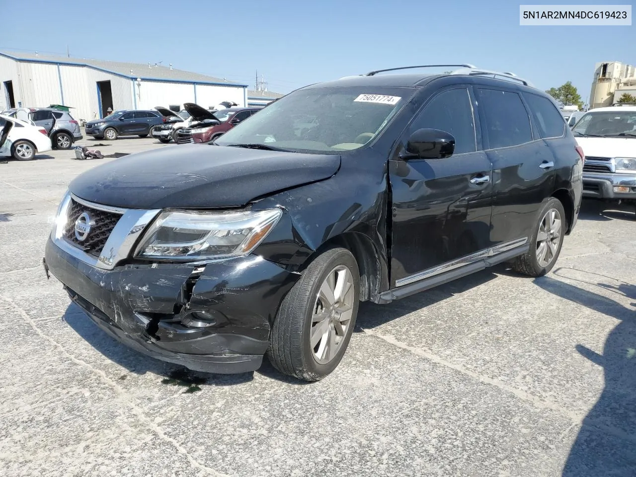 2013 Nissan Pathfinder S VIN: 5N1AR2MN4DC619423 Lot: 75051774