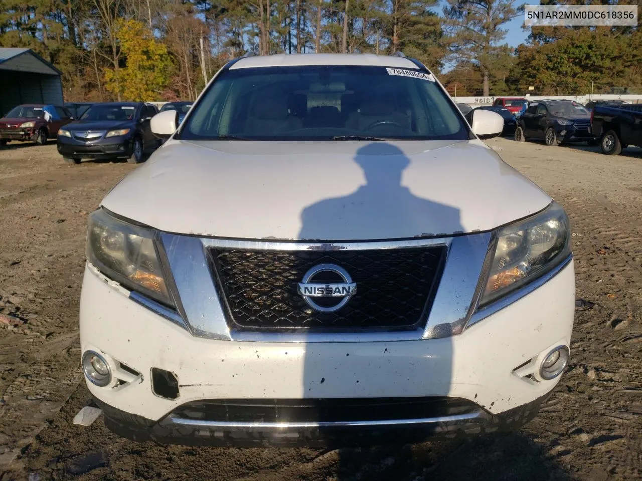 2013 Nissan Pathfinder S VIN: 5N1AR2MM0DC618356 Lot: 76480654