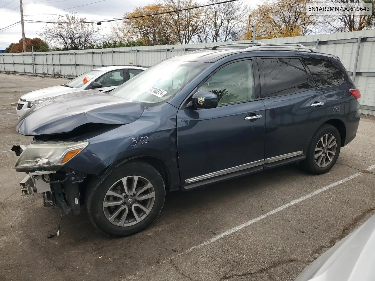 2013 Nissan Pathfinder S VIN: 5N1AR2MN7DC619643 Lot: 76766614