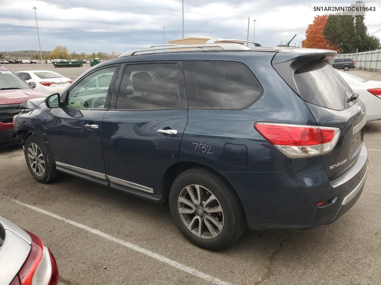 2013 Nissan Pathfinder S VIN: 5N1AR2MN7DC619643 Lot: 76766614