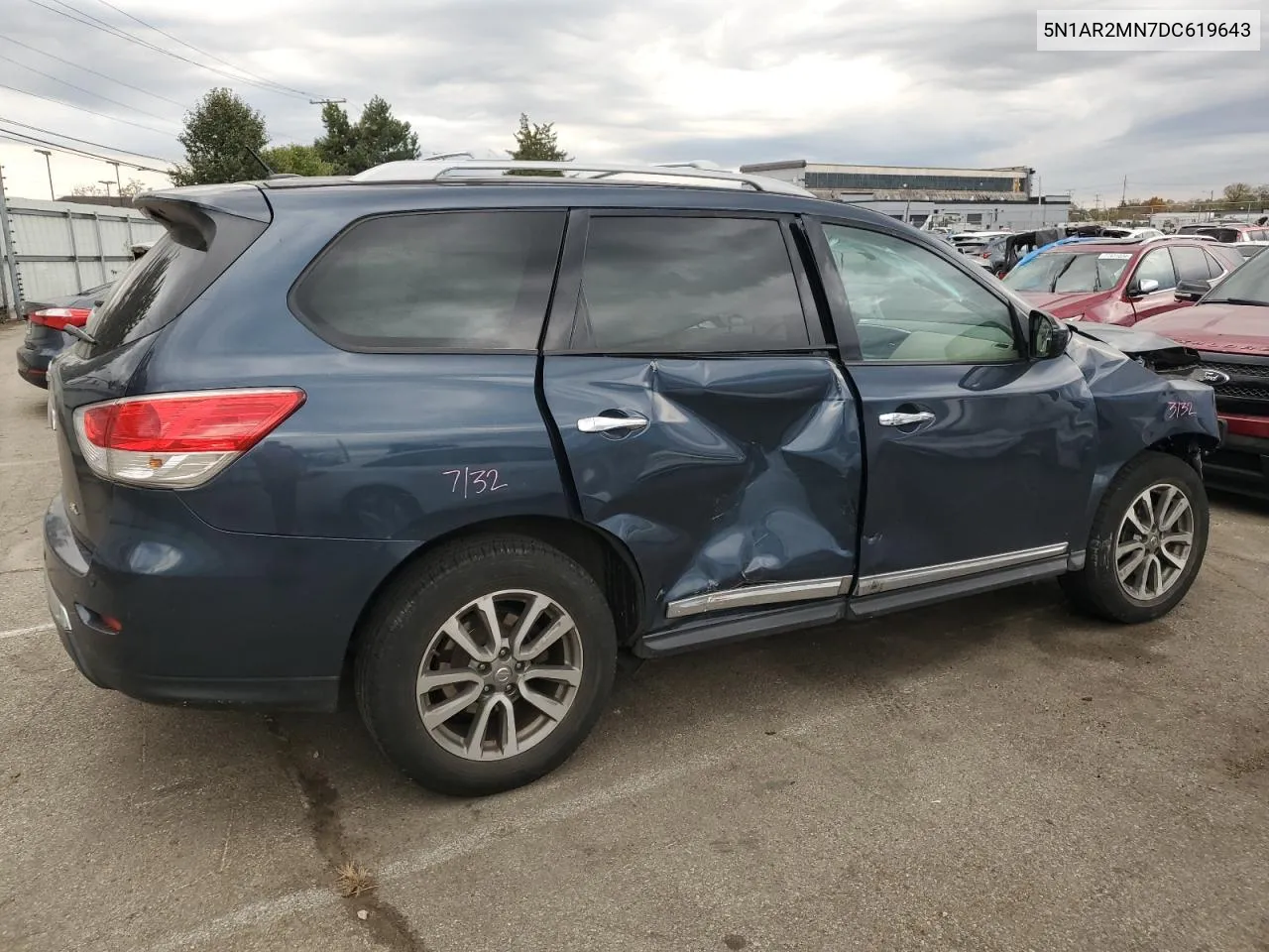 2013 Nissan Pathfinder S VIN: 5N1AR2MN7DC619643 Lot: 76766614