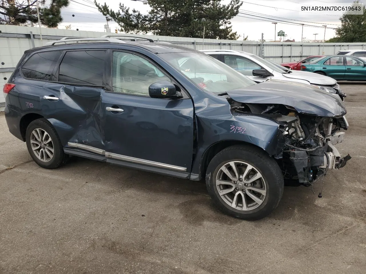 2013 Nissan Pathfinder S VIN: 5N1AR2MN7DC619643 Lot: 76766614