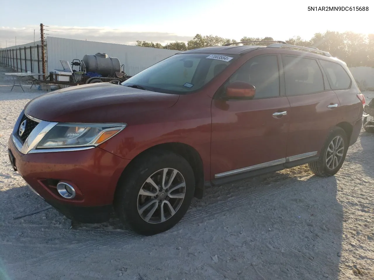 2013 Nissan Pathfinder S VIN: 5N1AR2MN9DC615688 Lot: 77003554