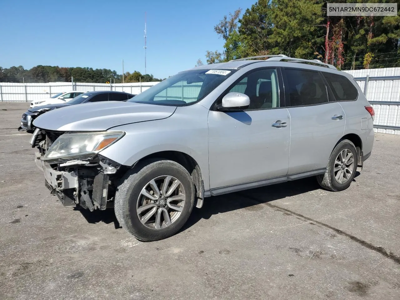 2013 Nissan Pathfinder S VIN: 5N1AR2MN9DC672442 Lot: 77087004