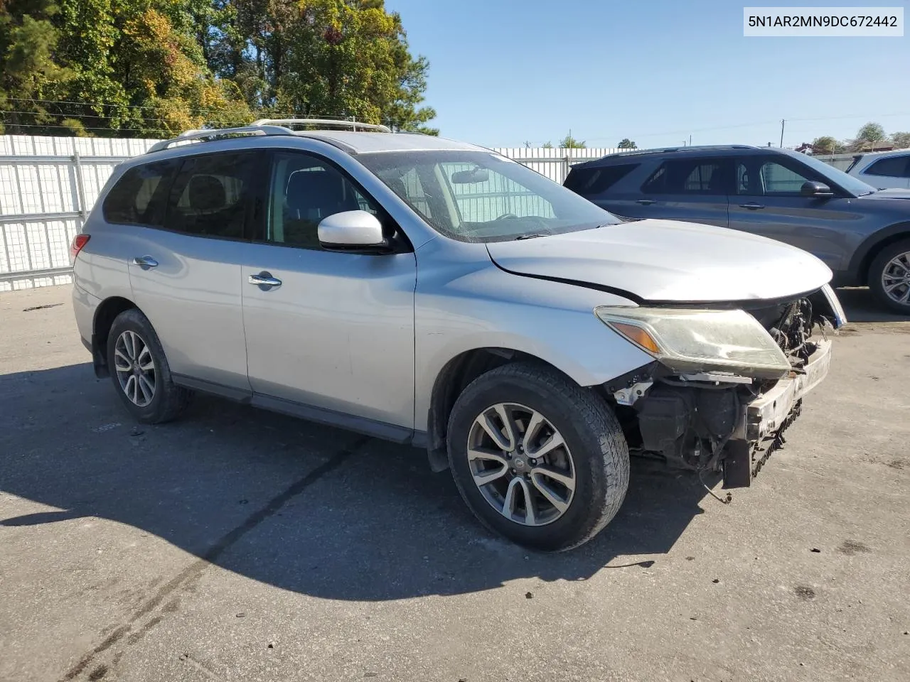 2013 Nissan Pathfinder S VIN: 5N1AR2MN9DC672442 Lot: 77087004