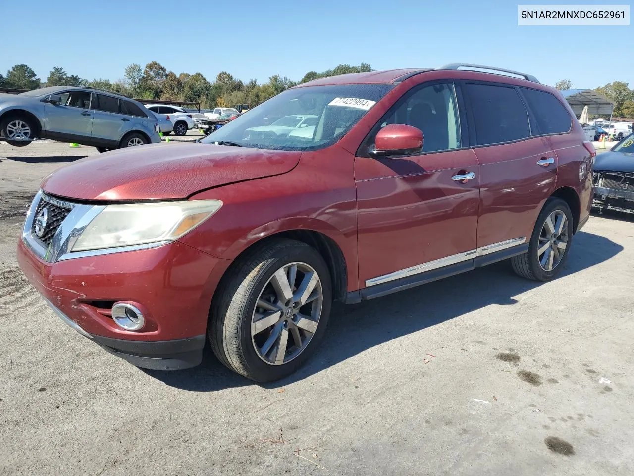 2013 Nissan Pathfinder S VIN: 5N1AR2MNXDC652961 Lot: 77422994