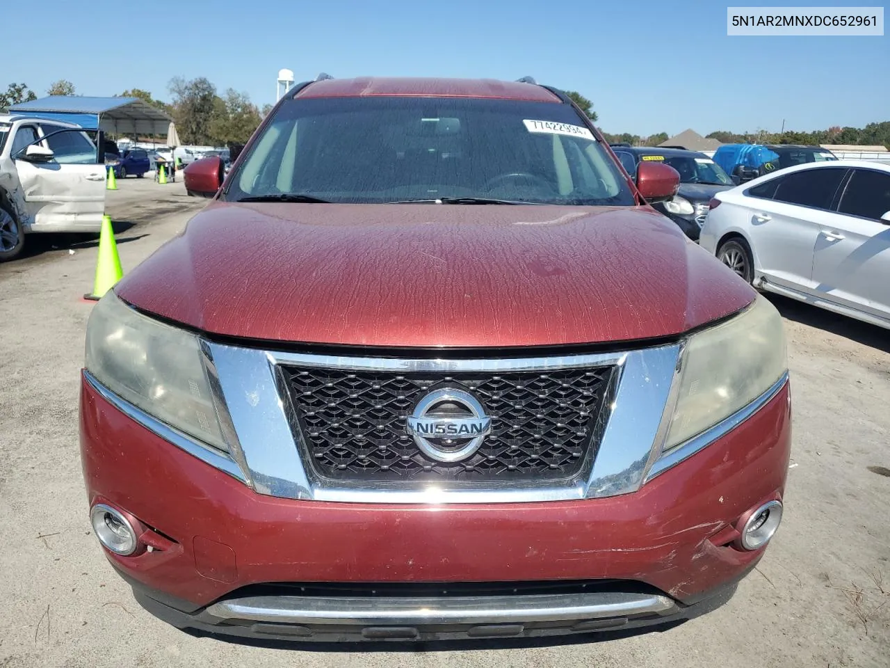 2013 Nissan Pathfinder S VIN: 5N1AR2MNXDC652961 Lot: 77422994