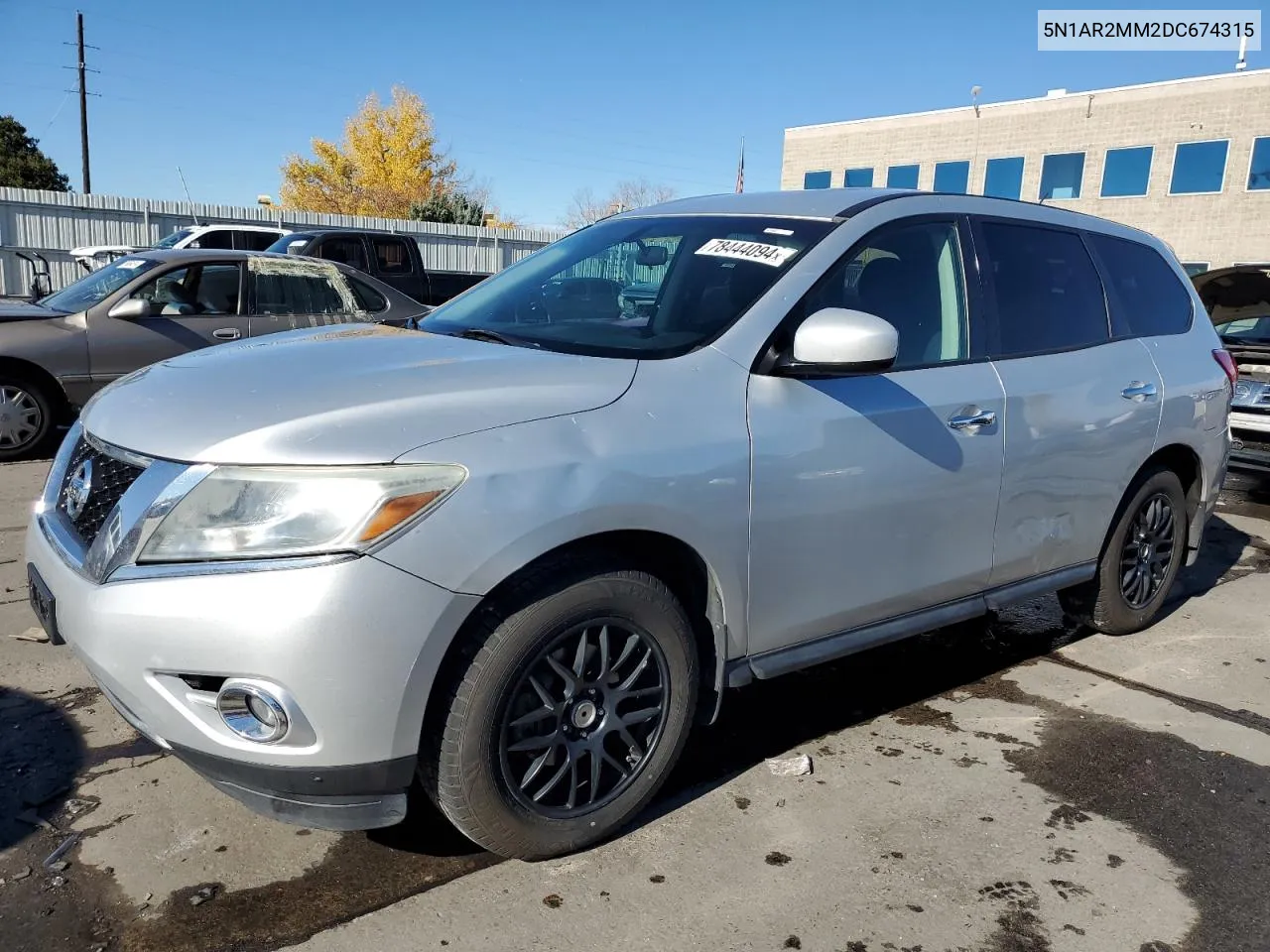 2013 Nissan Pathfinder S VIN: 5N1AR2MM2DC674315 Lot: 78444094