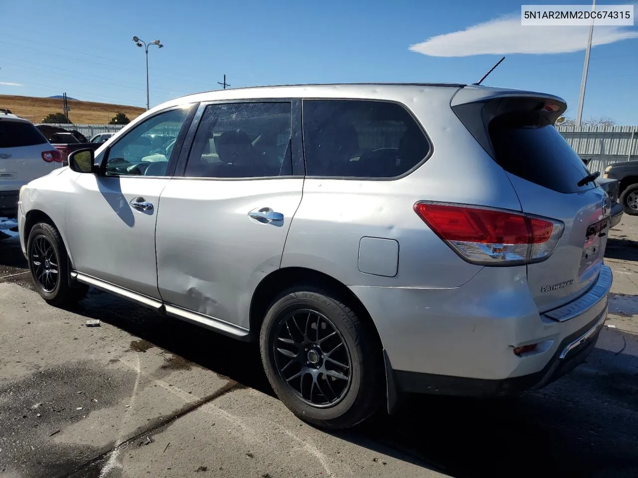 2013 Nissan Pathfinder S VIN: 5N1AR2MM2DC674315 Lot: 78444094