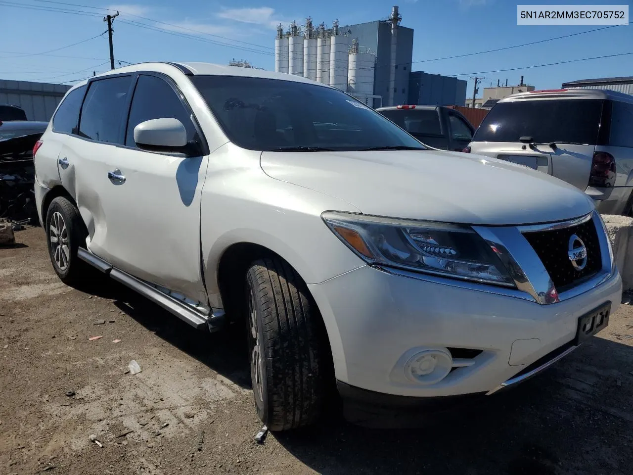 2014 Nissan Pathfinder S VIN: 5N1AR2MM3EC705752 Lot: 53073924