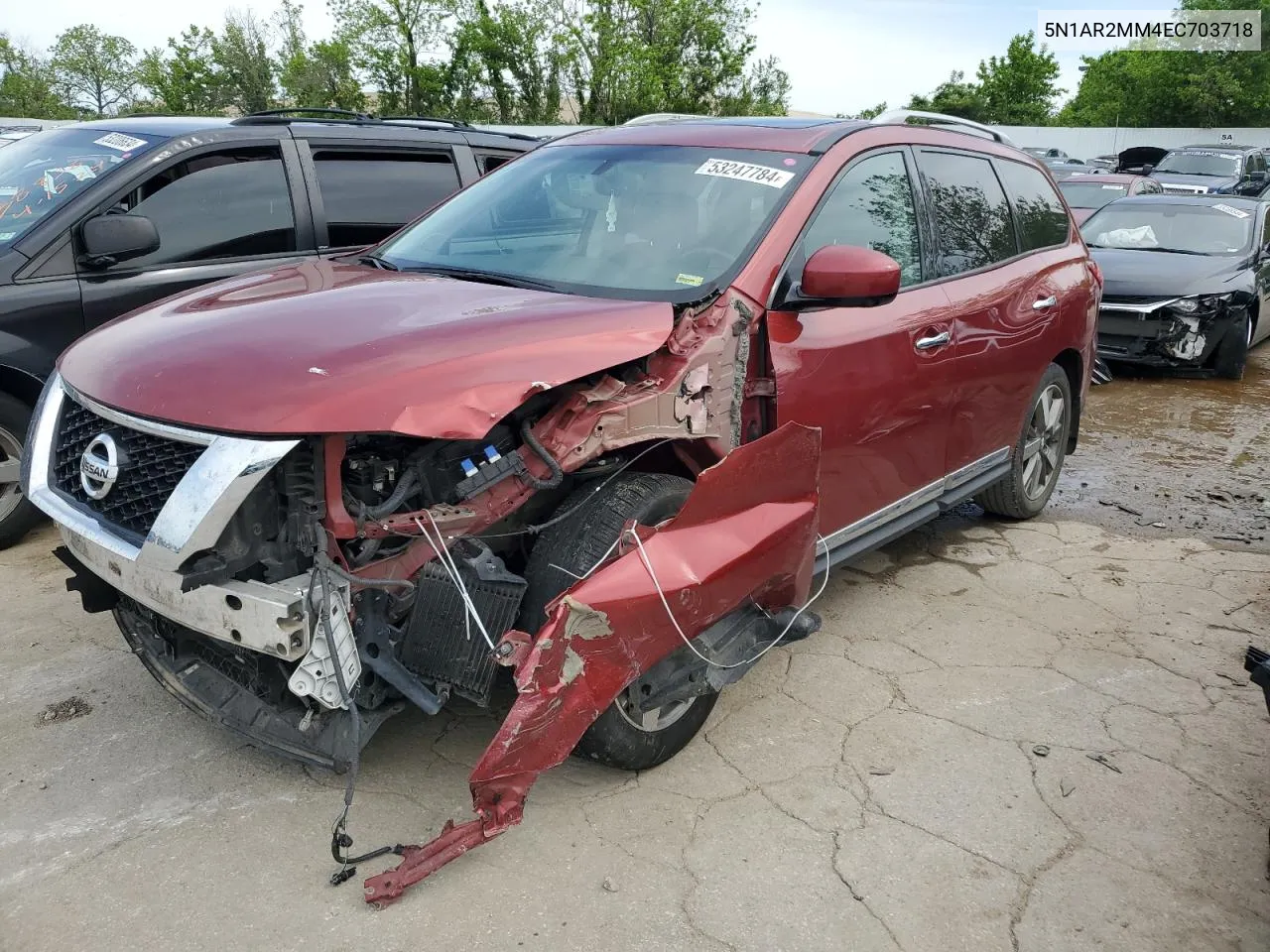 2014 Nissan Pathfinder S VIN: 5N1AR2MM4EC703718 Lot: 53247784