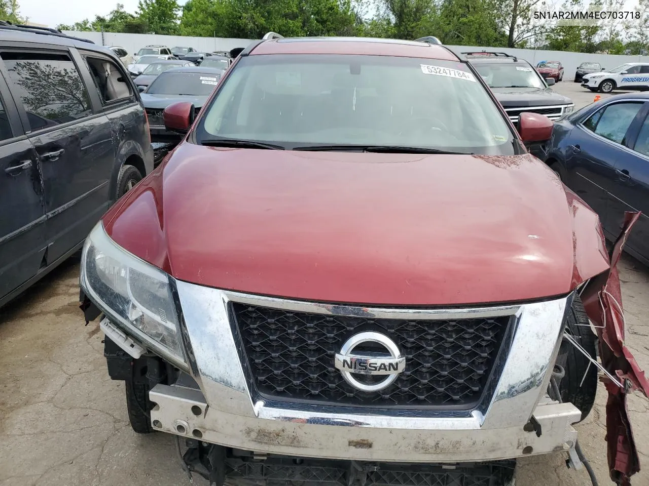 2014 Nissan Pathfinder S VIN: 5N1AR2MM4EC703718 Lot: 53247784