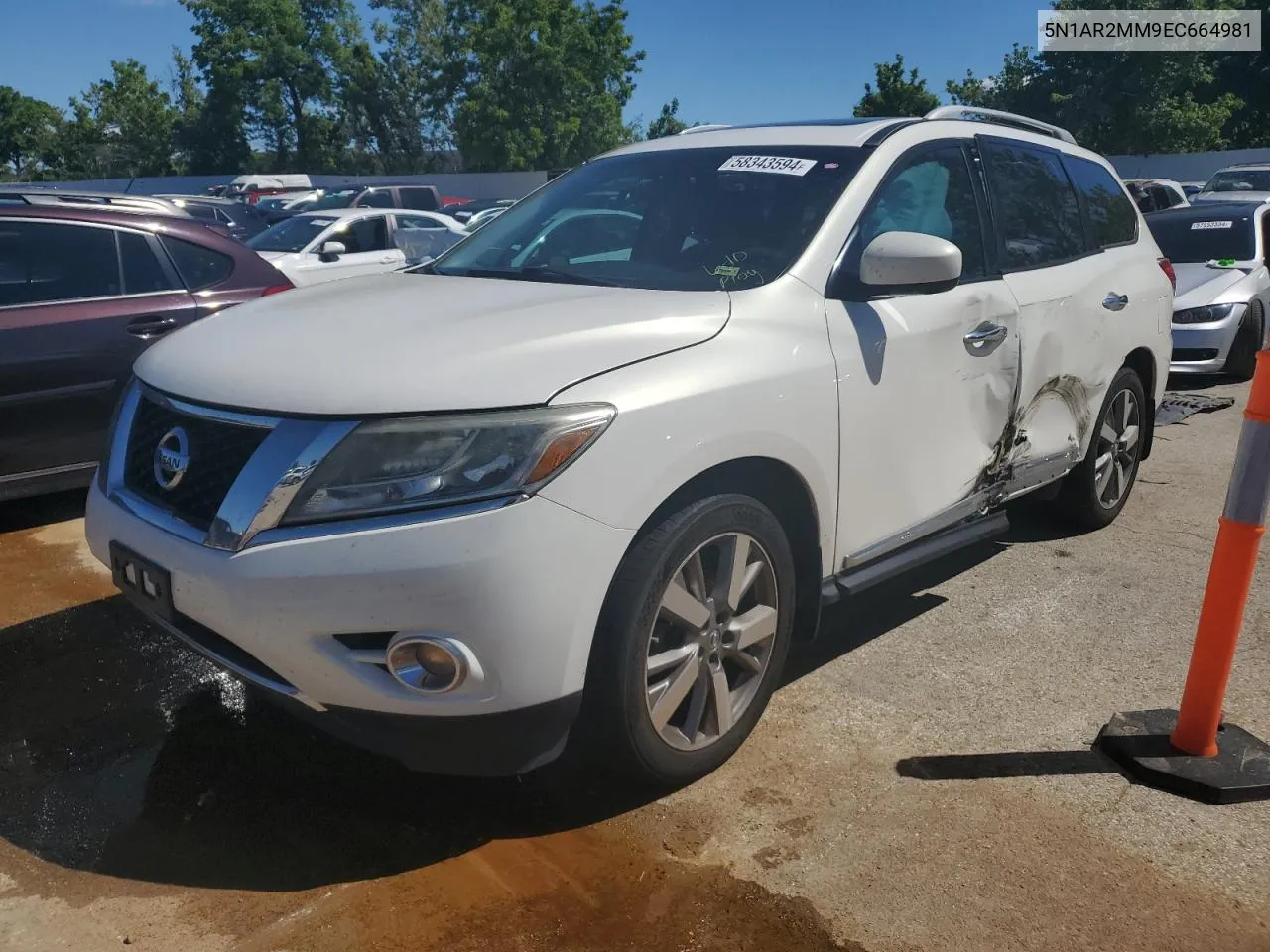 2014 Nissan Pathfinder S VIN: 5N1AR2MM9EC664981 Lot: 58343594