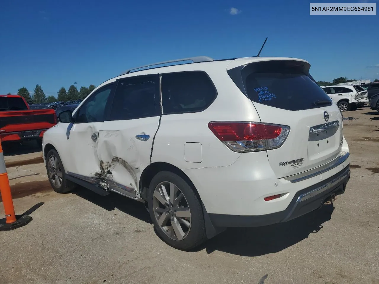 2014 Nissan Pathfinder S VIN: 5N1AR2MM9EC664981 Lot: 58343594