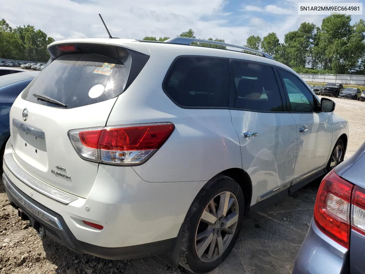 2014 Nissan Pathfinder S VIN: 5N1AR2MM9EC664981 Lot: 58343594