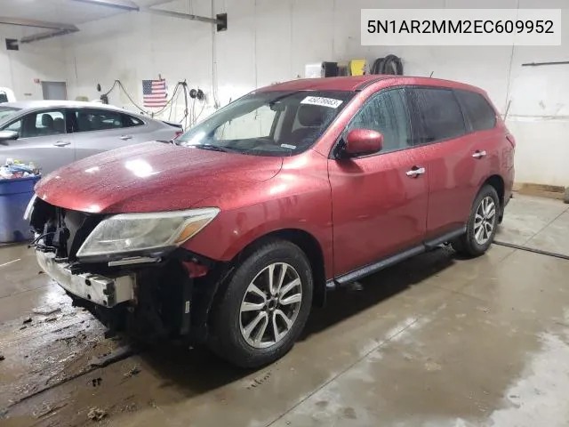 2014 Nissan Pathfinder S VIN: 5N1AR2MM2EC609952 Lot: 61264144