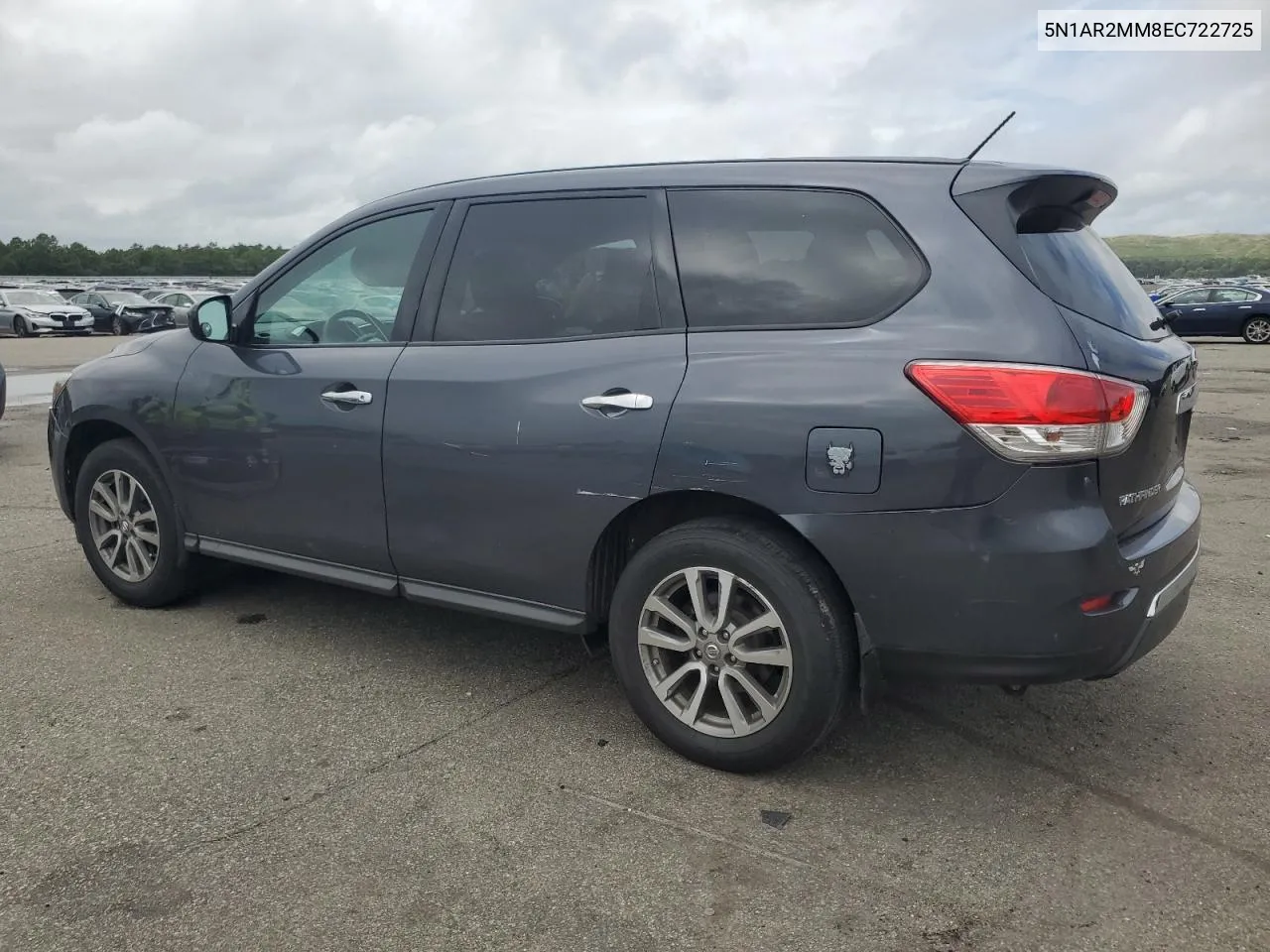 2014 Nissan Pathfinder S VIN: 5N1AR2MM8EC722725 Lot: 62548824