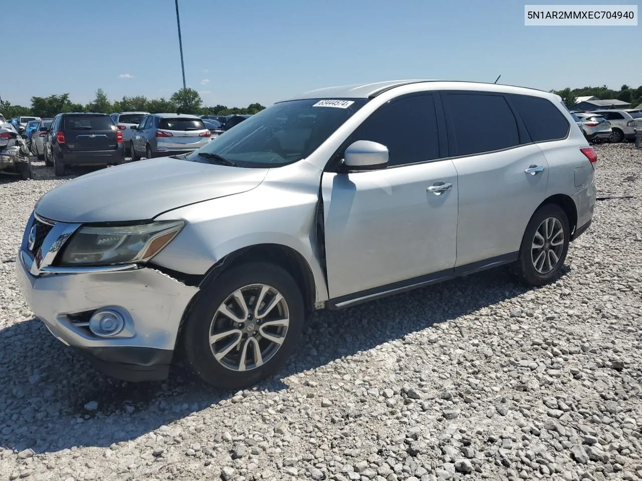 2014 Nissan Pathfinder S VIN: 5N1AR2MMXEC704940 Lot: 63444574