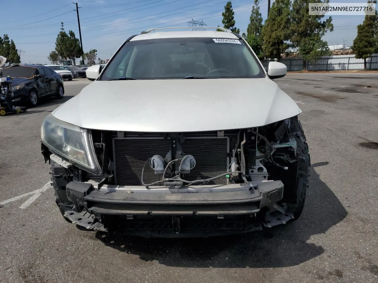 2014 Nissan Pathfinder S VIN: 5N1AR2MN9EC727716 Lot: 66094334