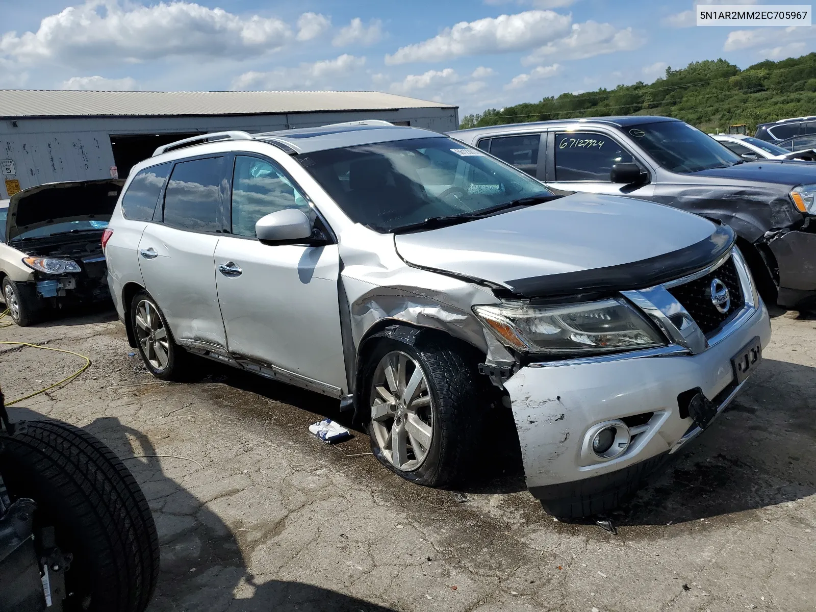 2014 Nissan Pathfinder S VIN: 5N1AR2MM2EC705967 Lot: 66123914