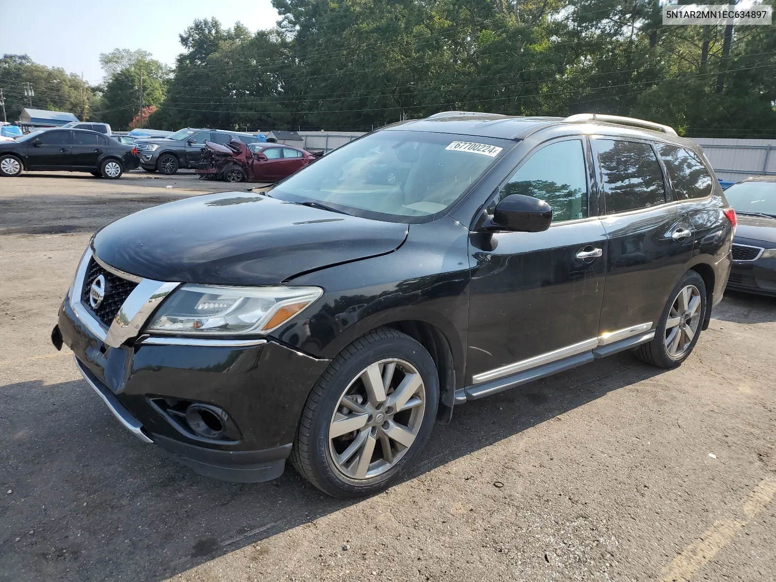 2014 Nissan Pathfinder S VIN: 5N1AR2MN1EC634897 Lot: 67700224