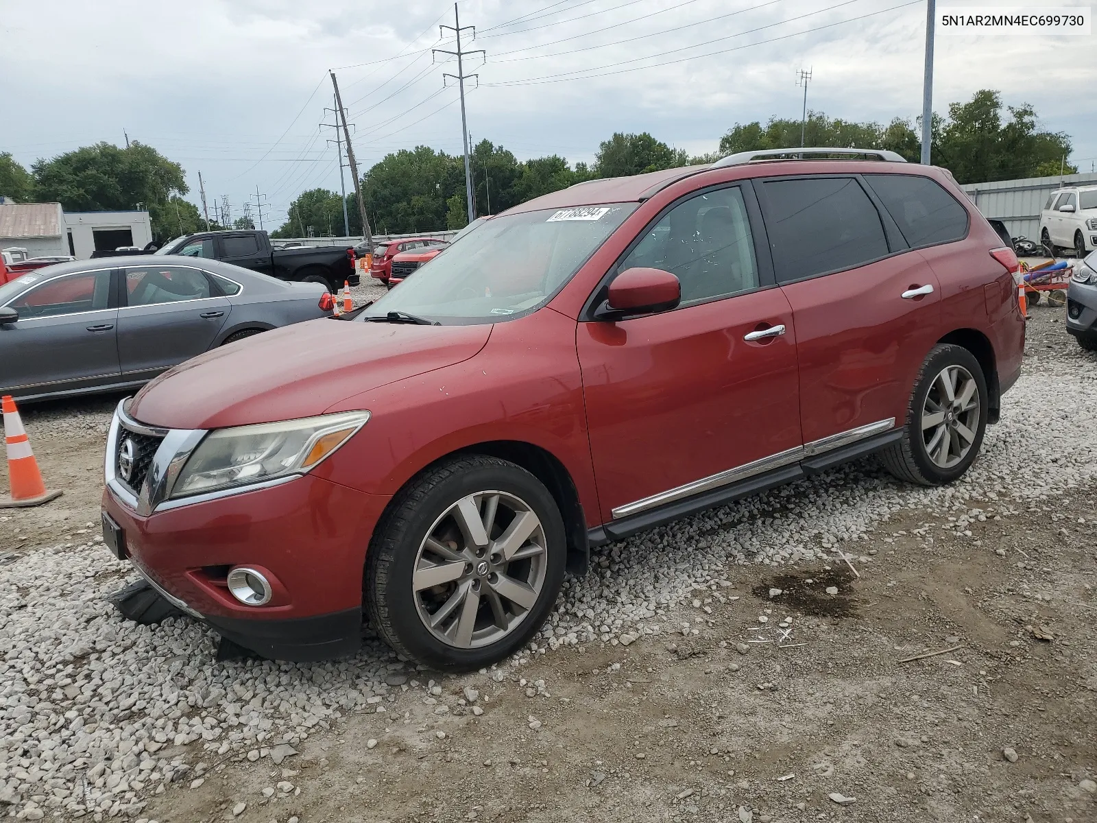 2014 Nissan Pathfinder S VIN: 5N1AR2MN4EC699730 Lot: 67788294