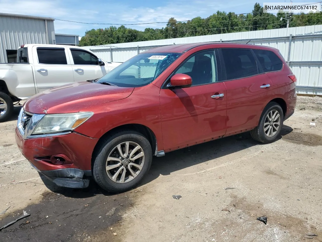 2014 Nissan Pathfinder S VIN: 5N1AR2MN6EC674182 Lot: 69523614