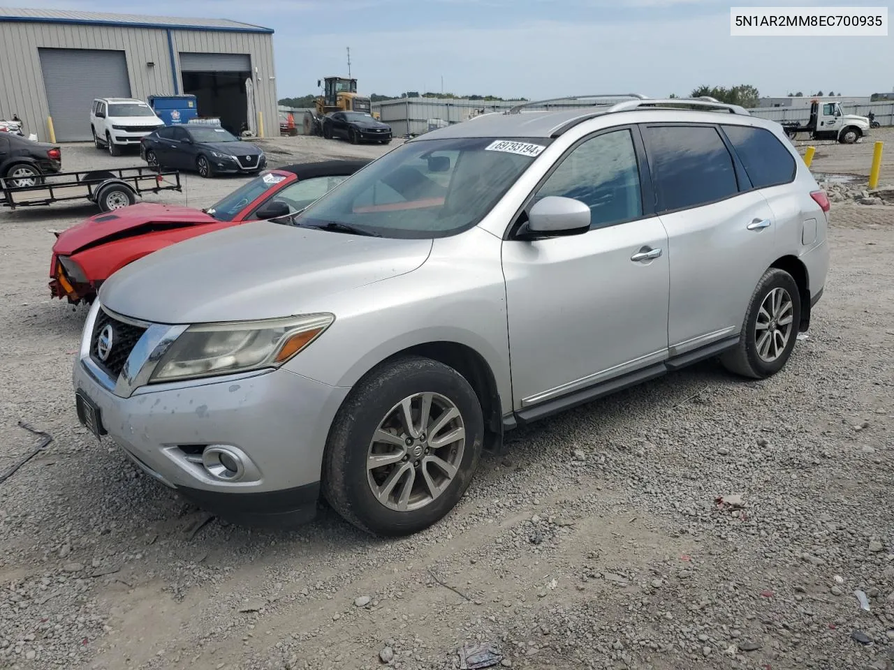 2014 Nissan Pathfinder S VIN: 5N1AR2MM8EC700935 Lot: 69793194