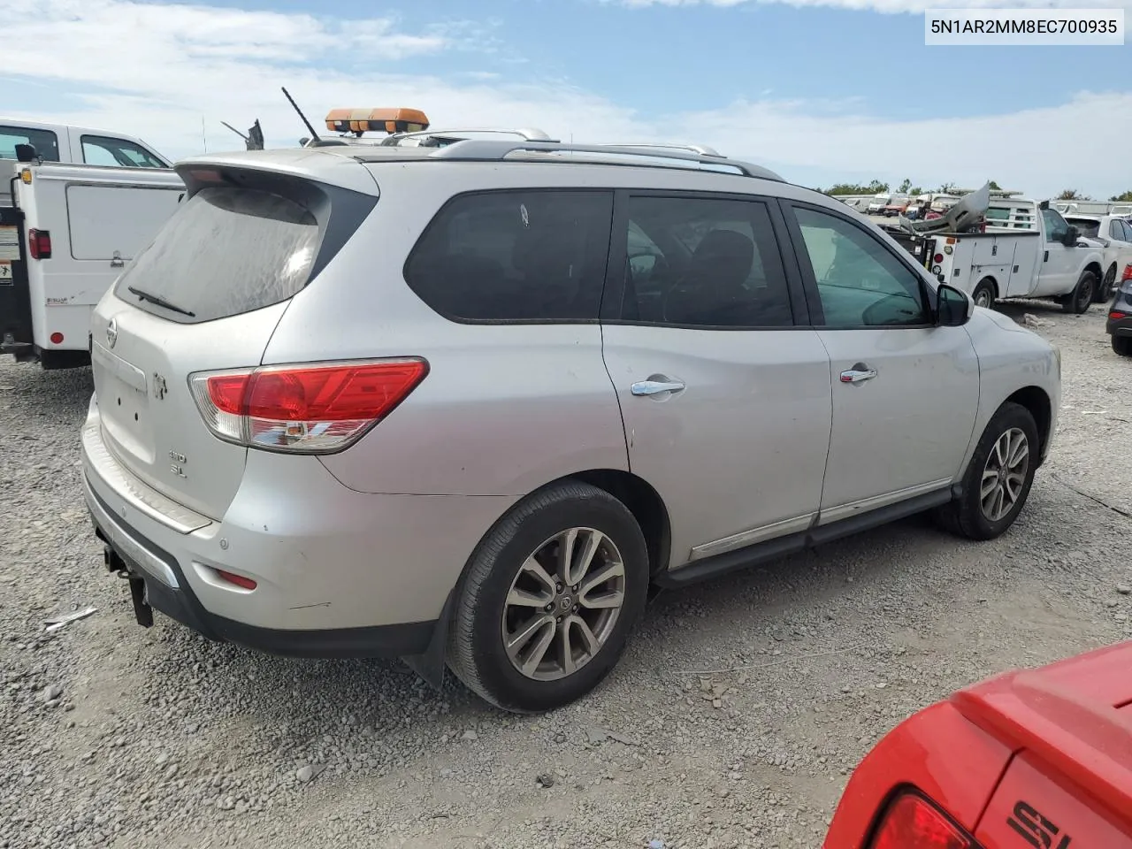 2014 Nissan Pathfinder S VIN: 5N1AR2MM8EC700935 Lot: 69793194