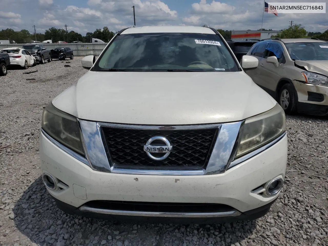 2014 Nissan Pathfinder S VIN: 5N1AR2MN5EC716843 Lot: 70013904