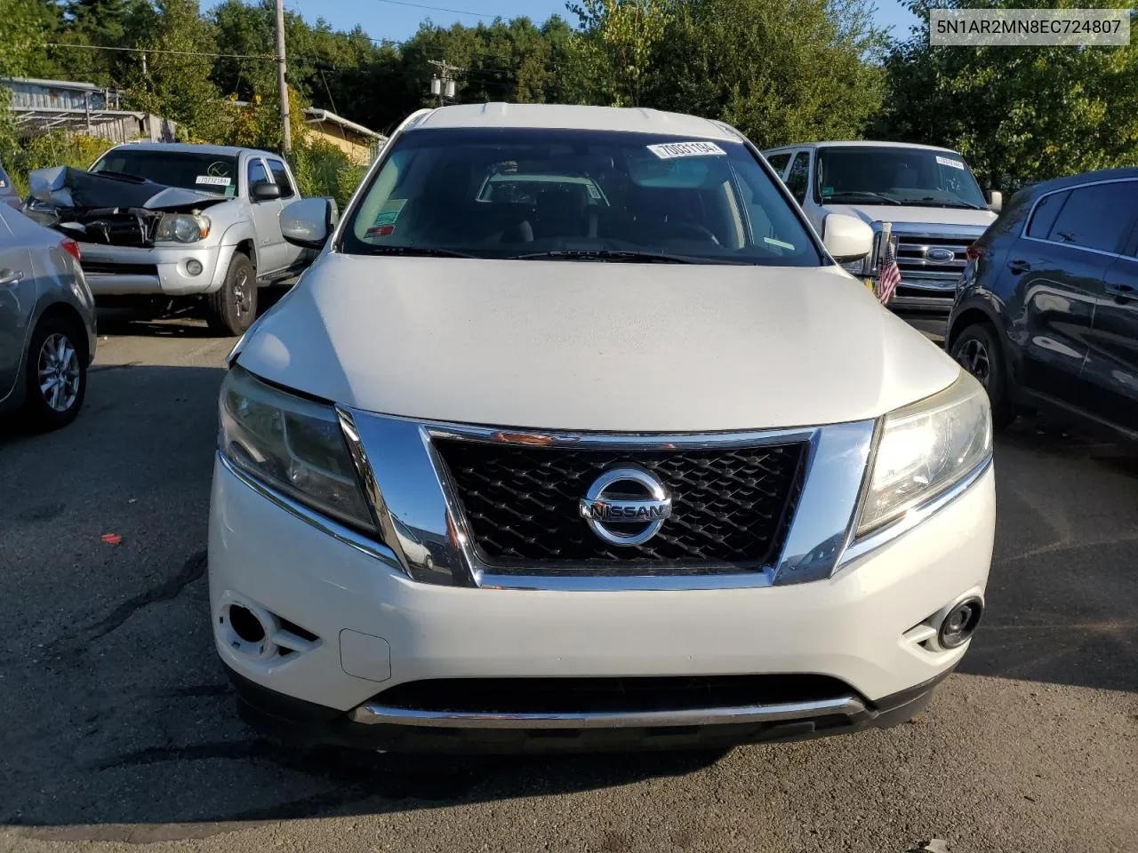 2014 Nissan Pathfinder S VIN: 5N1AR2MN8EC724807 Lot: 70031194