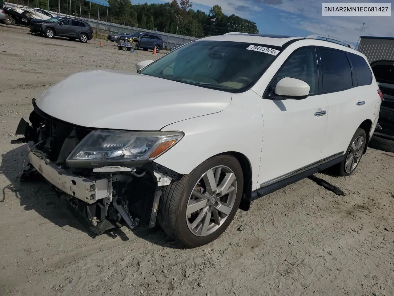 2014 Nissan Pathfinder S VIN: 5N1AR2MN1EC681427 Lot: 70415974