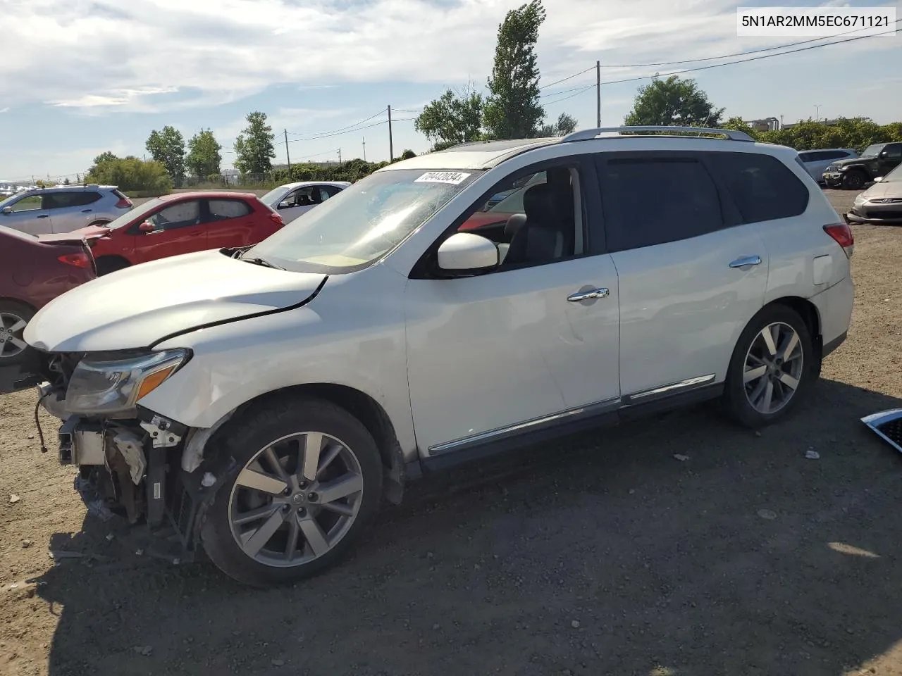 2014 Nissan Pathfinder S VIN: 5N1AR2MM5EC671121 Lot: 70442034